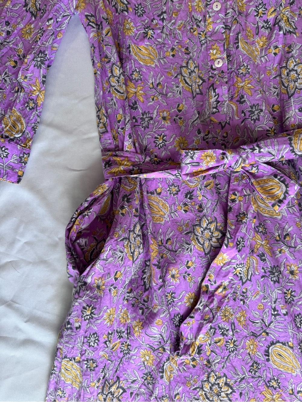 DRA anthroplogie floral cotton dress M/L - Picture 4 of 11